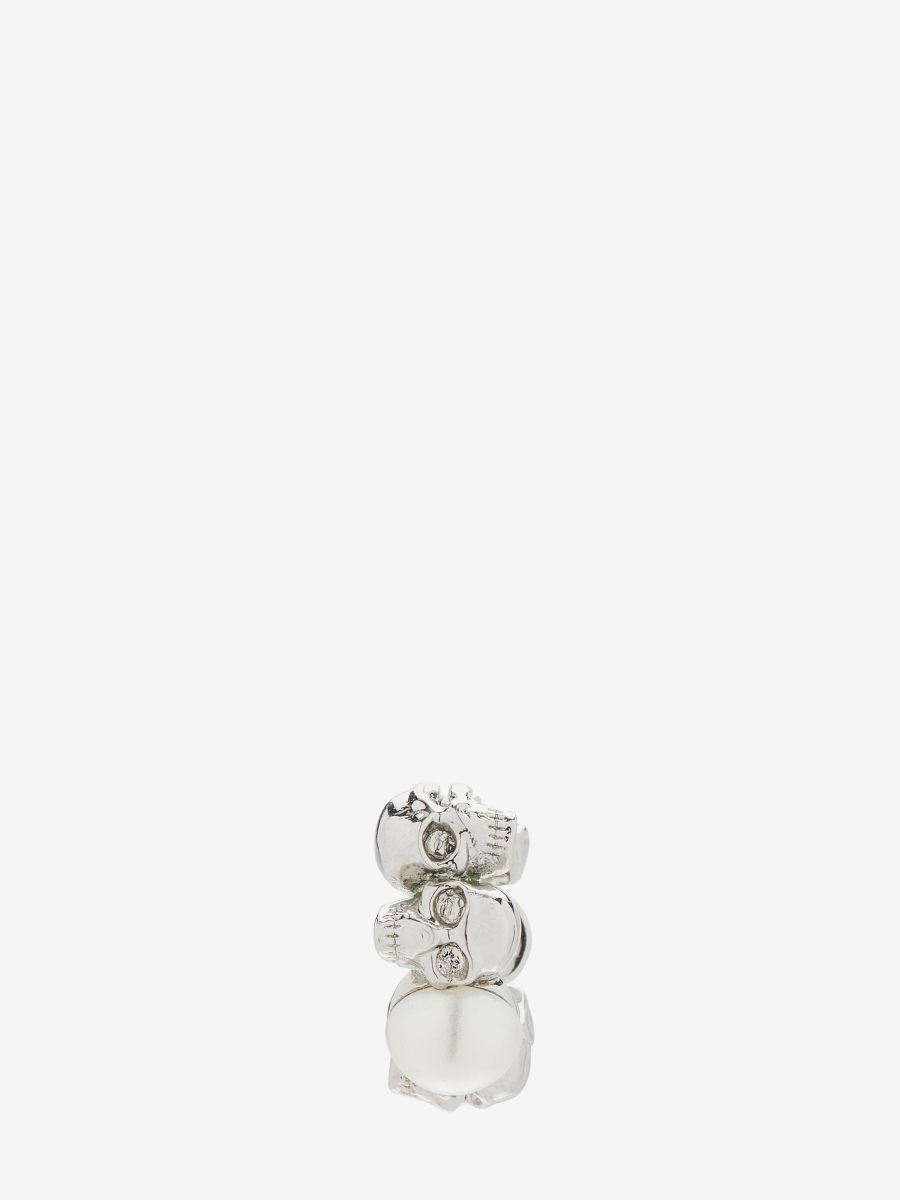 ALEXANDER MCQUEEN - Skull and Pearl Earring - Item 836798J16PB1906